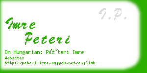 imre peteri business card